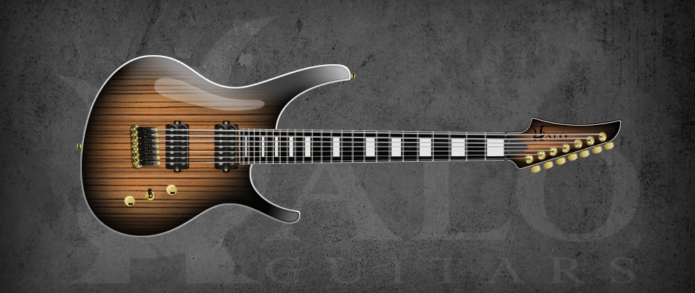 Halo Octavia Custom Guitar Zebrawood Body