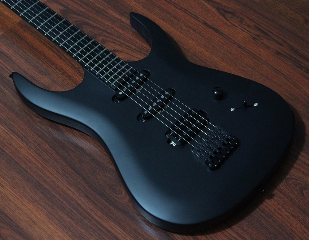 Actual Halo Merus 6 string guitar with Hannes Bridge and Bare Knuckle Pickups