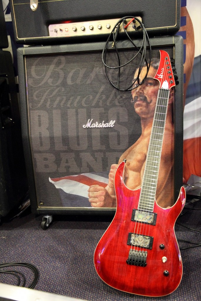 Halo Merus at Bare Knuckle Booth at UK Guitar Show