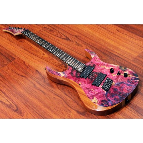 MERUS - 6-String, Multiscale, Stabilized Burl Top RED