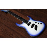 MERUS - 7-string, 27"-25" Multi-Scale, HALO Single Saddle, Transparent White Blue Burst