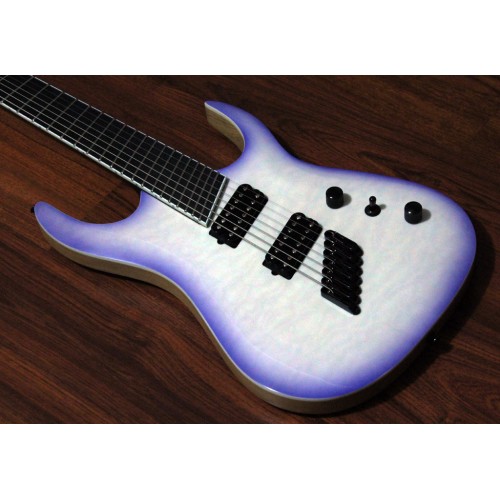 MERUS - 7-string, 27"-25" Multi-Scale, HALO Single Saddle, Transparent White Purple Burst