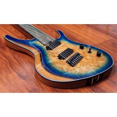 OCTAVIA - 8-String, Multi-Scale Fanned Fret, 26-27.5" Scale, Natural Blue-Turquoise Burst