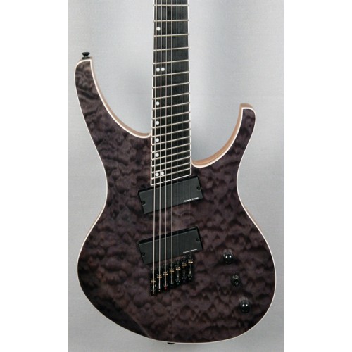 OCTAVIA - 7-string, 27"-25.5" Multi-Scale, Halo Single Saddle, Transparent Black