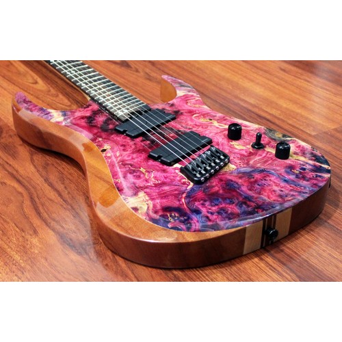 MERUS - 6-String, Multiscale, Stabilized Burl Top RED