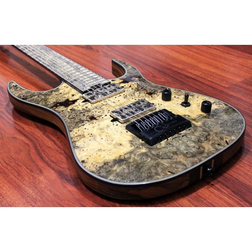 MERUS - 7 String, Buckeye Burl, 27" Scale, Evertune